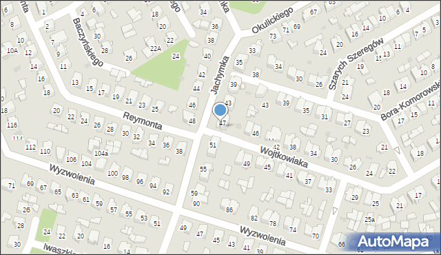 Tomaszów Lubelski, Jachymka-Wiktora Zenona, 49, mapa Tomaszów Lubelski