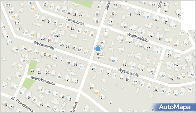 Tomaszów Lubelski, Jachymka-Wiktora Zenona, 61, mapa Tomaszów Lubelski