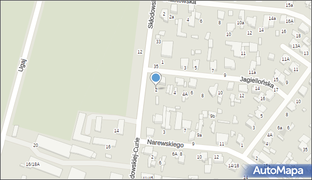 Tomaszów Mazowiecki, Jagiellońska, 2, mapa Tomaszów Mazowiecki