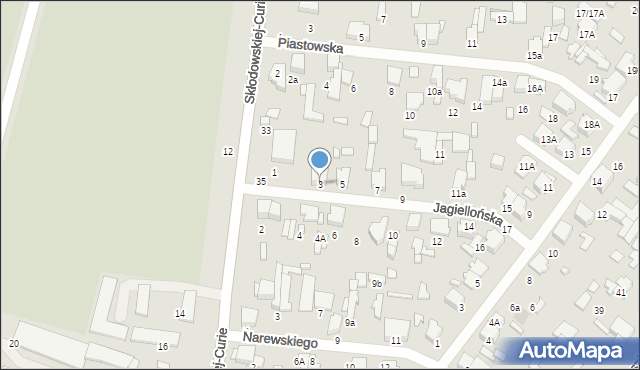 Tomaszów Mazowiecki, Jagiellońska, 3, mapa Tomaszów Mazowiecki