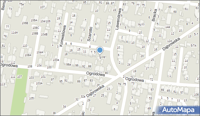 Tomaszów Mazowiecki, Jagodowa, 3, mapa Tomaszów Mazowiecki