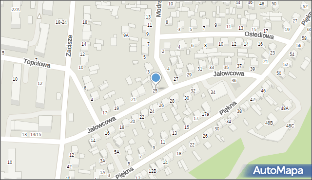 Tomaszów Mazowiecki, Jałowcowa, 25a, mapa Tomaszów Mazowiecki