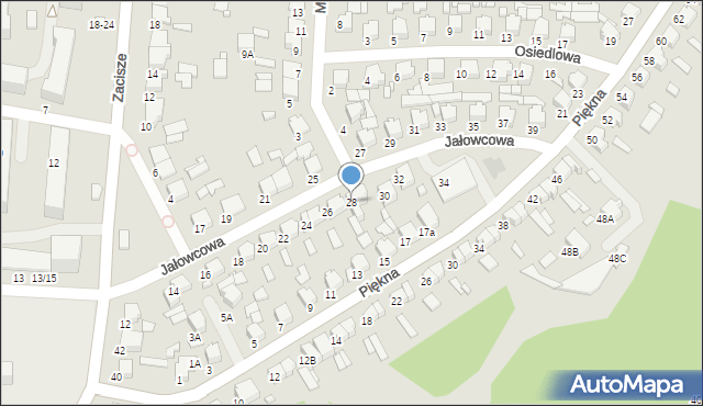 Tomaszów Mazowiecki, Jałowcowa, 28, mapa Tomaszów Mazowiecki