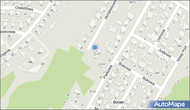 Tomaszów Mazowiecki, Jarzębinowa, 17, mapa Tomaszów Mazowiecki