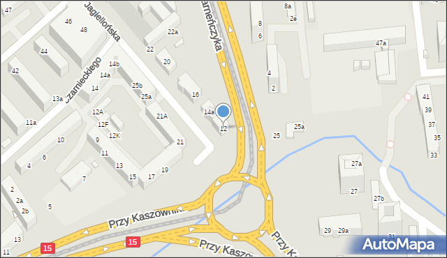 Toruń, Jagiellońska, 12, mapa Torunia