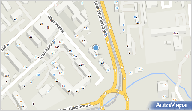 Toruń, Jagiellońska, 16, mapa Torunia