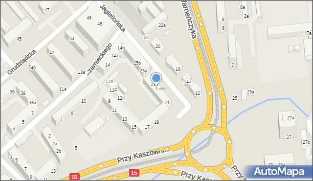 Toruń, Jagiellońska, 23, mapa Torunia