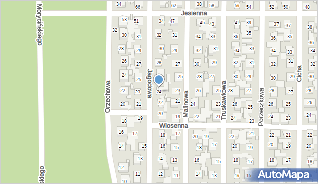 Toruń, Jagodowa, 24, mapa Torunia