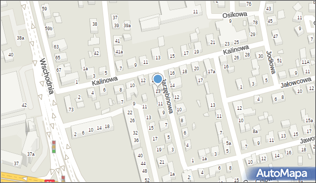 Toruń, Jarzębinowa, 13, mapa Torunia