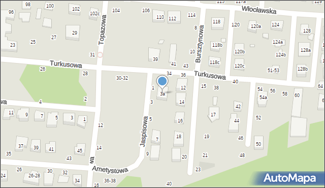 Toruń, Jaspisowa, 3a, mapa Torunia