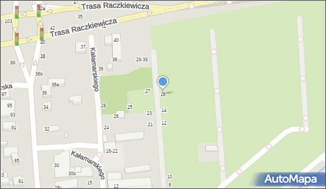Toruń, Jaworskich Stanisławy i Damazego, 18, mapa Torunia