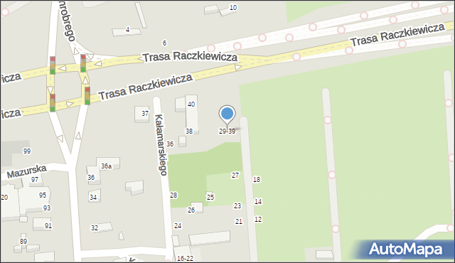 Toruń, Jaworskich Stanisławy i Damazego, 29-39, mapa Torunia