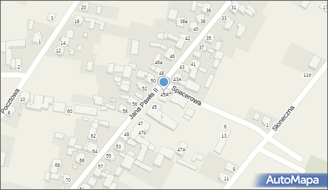 Trzcinica, Jana Pawła II, 45c, mapa Trzcinica