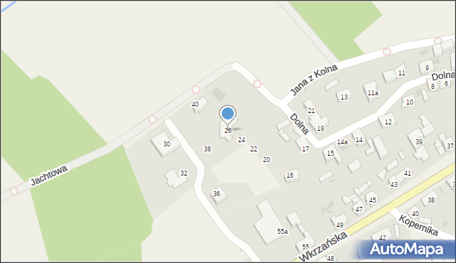 Trzebież, Jana z Kolna, 26, mapa Trzebież