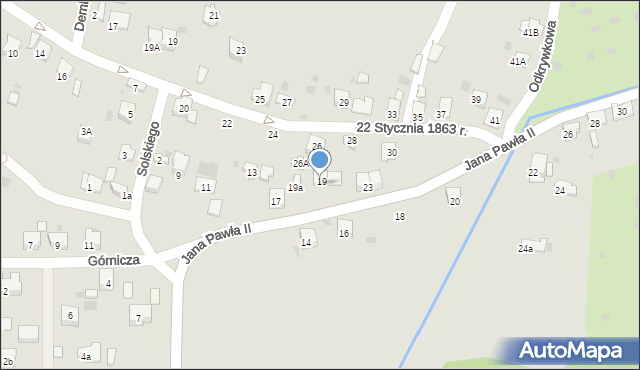 Trzebinia, Jana Pawła II, 19, mapa Trzebinia