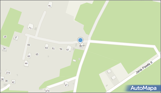 Trzebinia, Jana Pawła II, 55, mapa Trzebinia