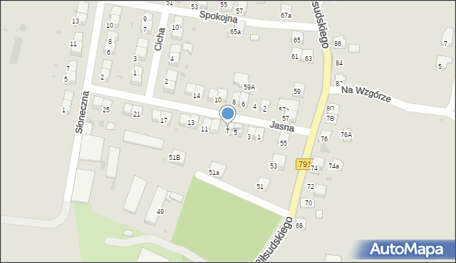 Trzebinia, Jasna, 7, mapa Trzebinia