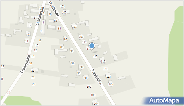 Trzebniów, Jana Pawła II, 115, mapa Trzebniów
