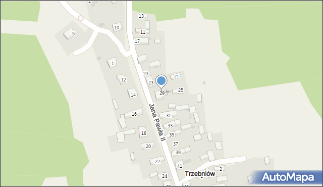 Trzebniów, Jana Pawła II, 29, mapa Trzebniów