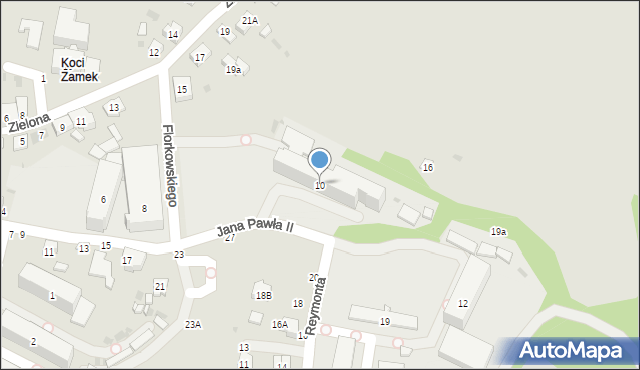 Tuchów, Jana Pawła II, 10, mapa Tuchów