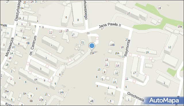 Tuchów, Jana Pawła II, 23A, mapa Tuchów