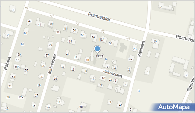 Tulce, Jałowcowa, 8A, mapa Tulce