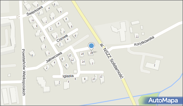 Turek, Jałowcowa, 18, mapa Turka