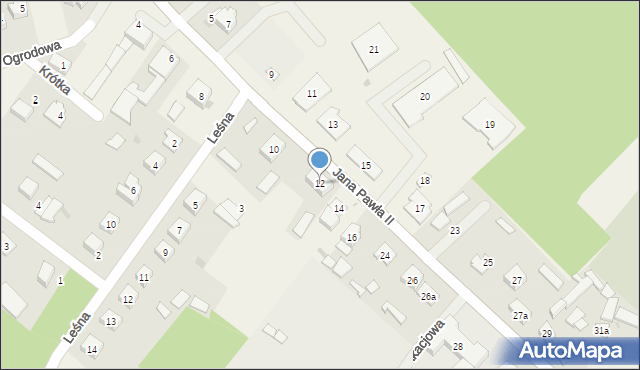 Turośl, Jana Pawła II, 12, mapa Turośl