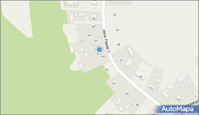 Turośl, Jana Pawła II, 50, mapa Turośl