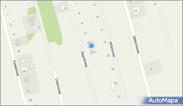 Tuszynek Majoracki, Jagodowa, 17, mapa Tuszynek Majoracki