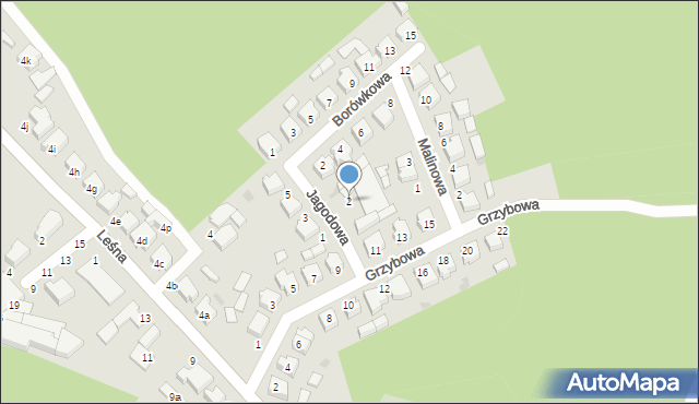 Twardogóra, Jagodowa, 2, mapa Twardogóra