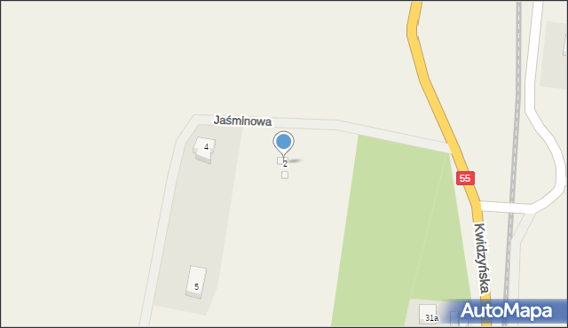 Tychnowy, Jaśminowa, 2, mapa Tychnowy