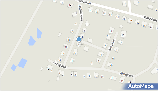 Tychowo, Jaśminowa, 7, mapa Tychowo