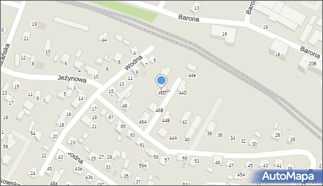 Tychy, Jagodowa, 46D, mapa Tychów