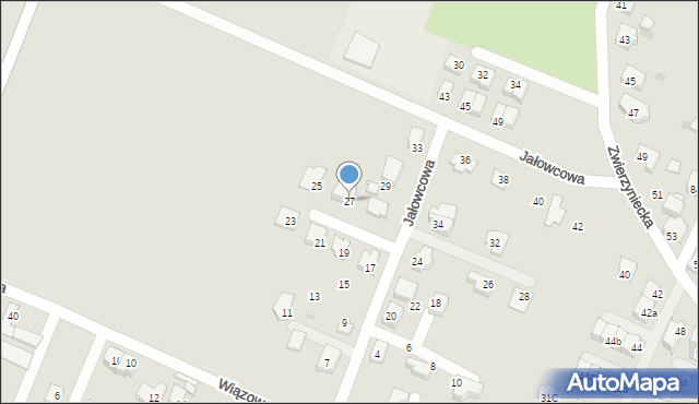 Tychy, Jałowcowa, 27, mapa Tychów