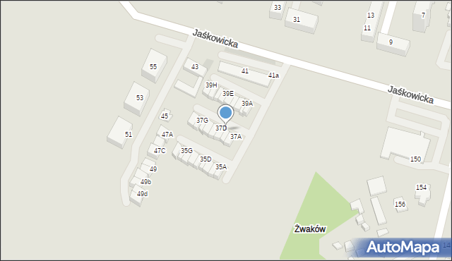 Tychy, Jaśkowicka, 37C, mapa Tychów