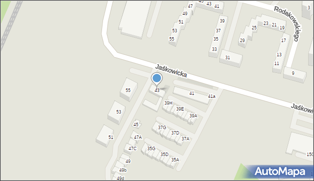 Tychy, Jaśkowicka, 43, mapa Tychów