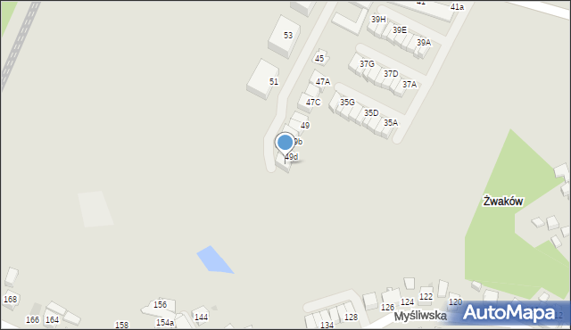 Tychy, Jaśkowicka, 49e, mapa Tych&oacute;w