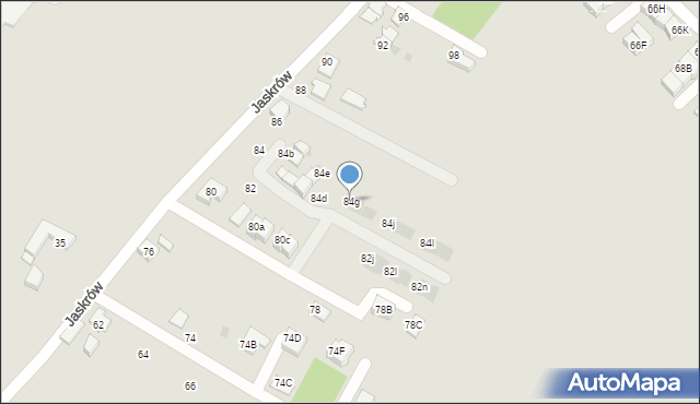 Tychy, Jaskrów, 84g, mapa Tychów