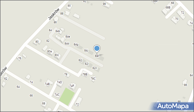 Tychy, Jaskrów, 84l, mapa Tychów