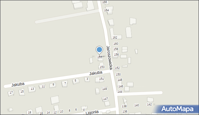 Tychy, Jaroszowicka, 155, mapa Tychów