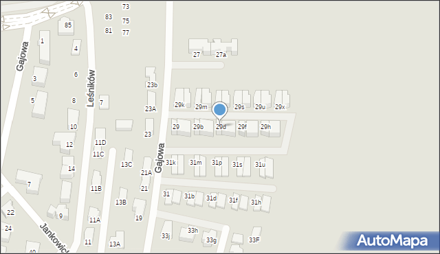 Tychy, Jankowicka, 29d, mapa Tychów