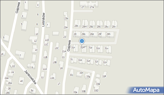 Tychy, Jankowicka, 31m, mapa Tychów