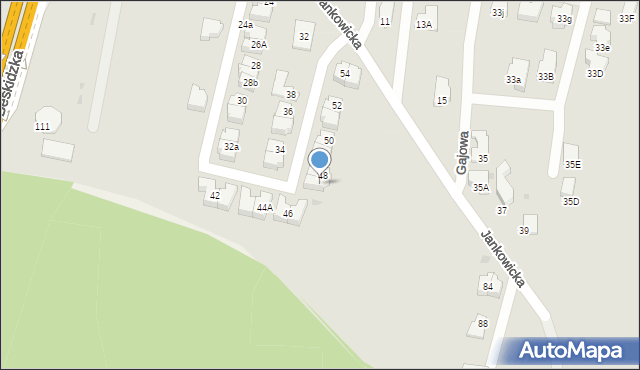 Tychy, Jankowicka, 48A, mapa Tychów