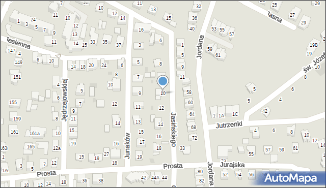 Tychy, Jasińskiego Jakuba, 10, mapa Tychów