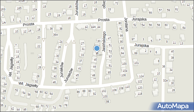 Tychy, Jasińskiego Jakuba, 38, mapa Tychów