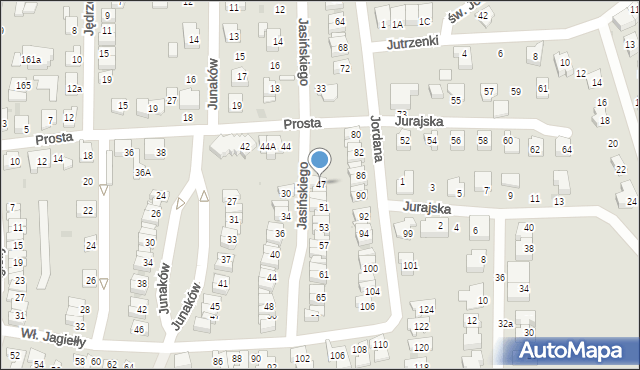 Tychy, Jasińskiego Jakuba, 47, mapa Tychów