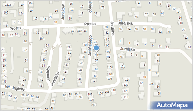 Tychy, Jasińskiego Jakuba, 53, mapa Tychów