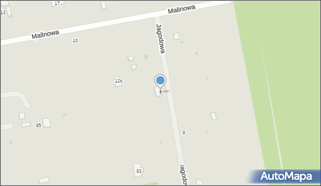 Urzędów, Jagodowa, 6, mapa Urzędów