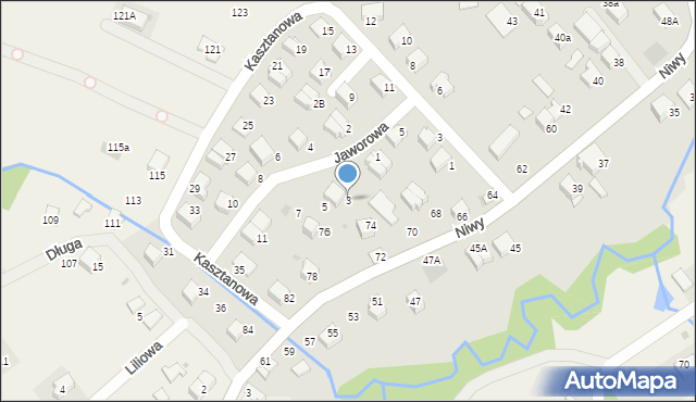 Wadowice, Jaworowa, 3, mapa Wadowice